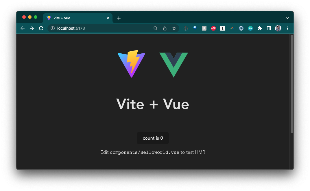 默认 Vue 应用程序