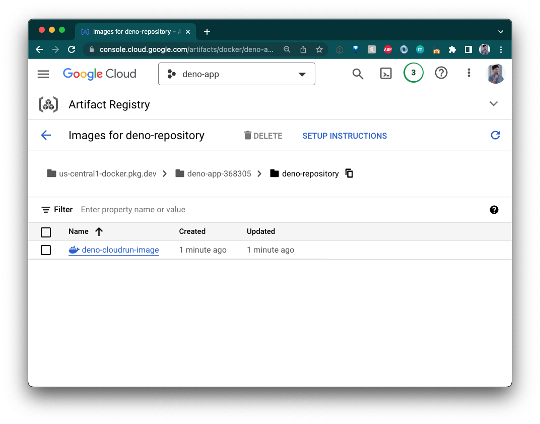 Google Artifact Registry 中的镜像